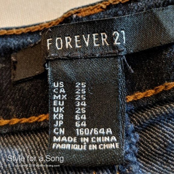 Forever 21 Dark Wash Skinny Jeans 25 - Picture 7 of 7